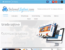 Tablet Screenshot of internetsajtovi.com